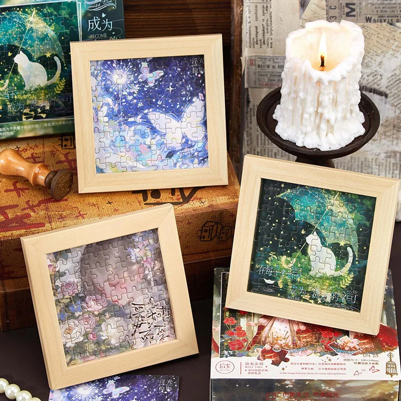 

Cross-Border Memory Capture Puzzle Gift Box | Moonlit Mist Series | 5-inch Jigsaw with Frame | Stress Relief Gift & Home Decor