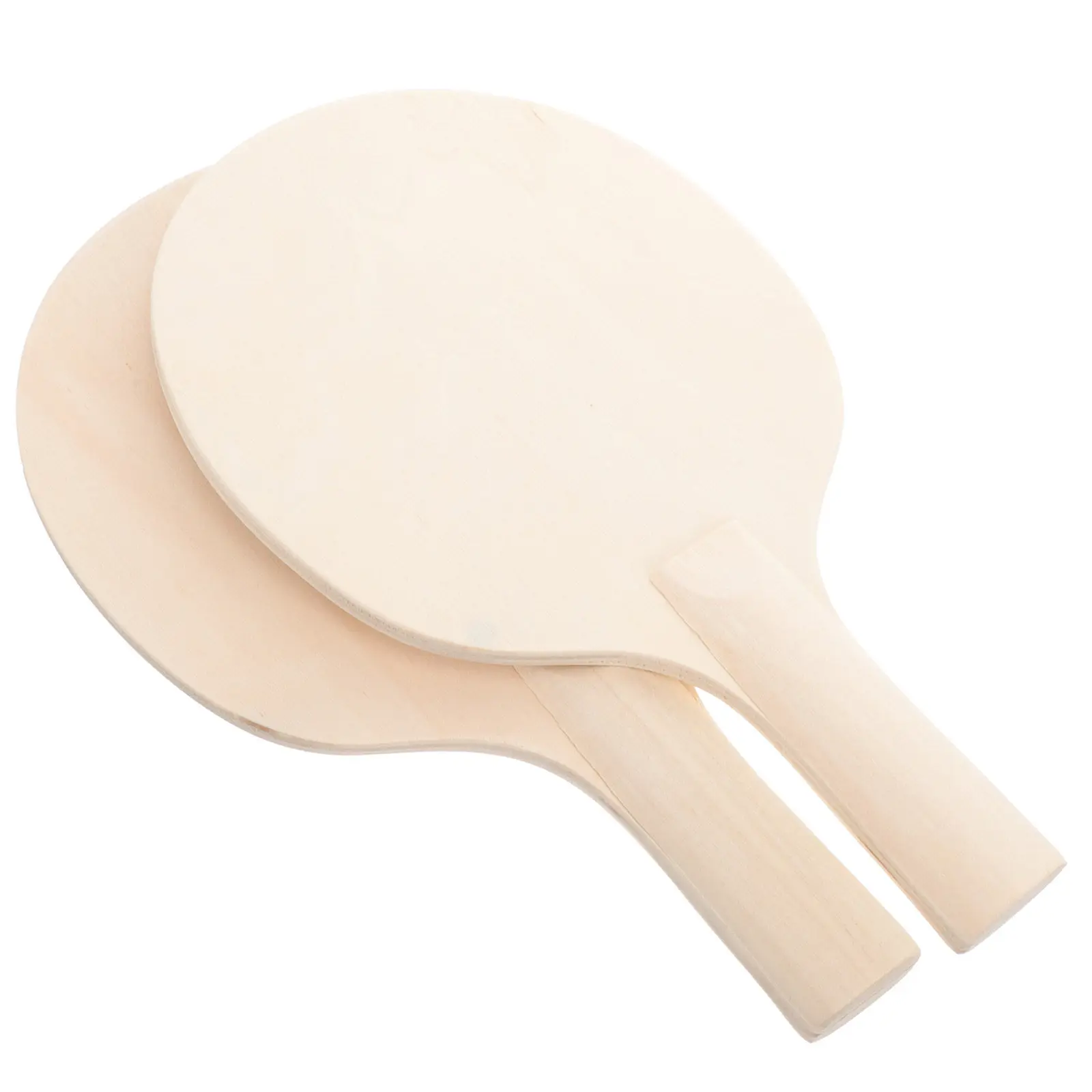 

2Pcs DIY Table Tennis Racket Base for Kids Personalized Painting Wood Paddle Training Reflexes Coordination Indoor Outdoor