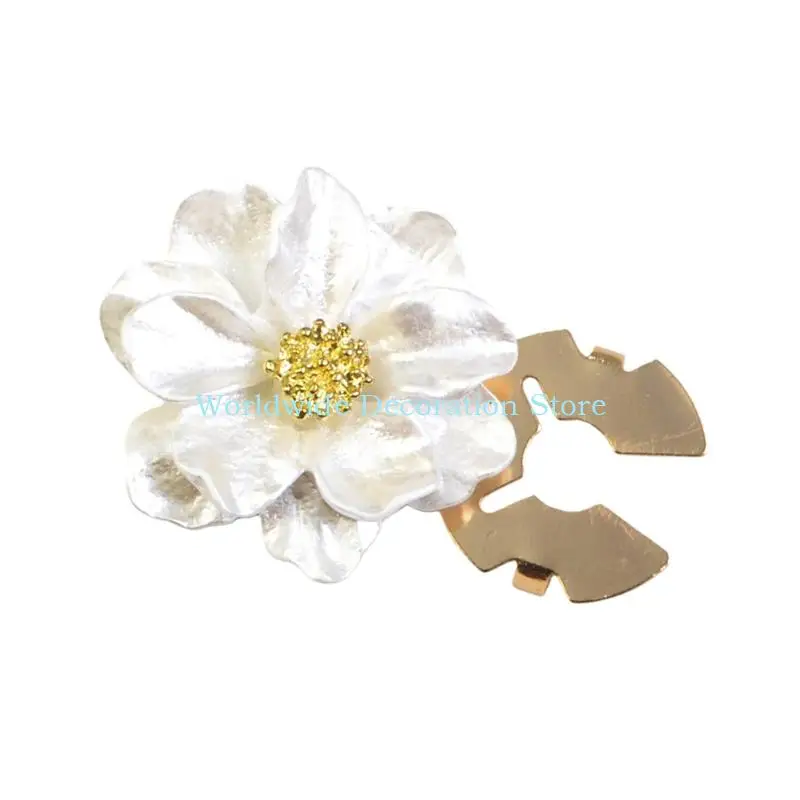 Q39b clipe botão flor perolado capas decorativas abotoaduras para camisa uniforme vestido