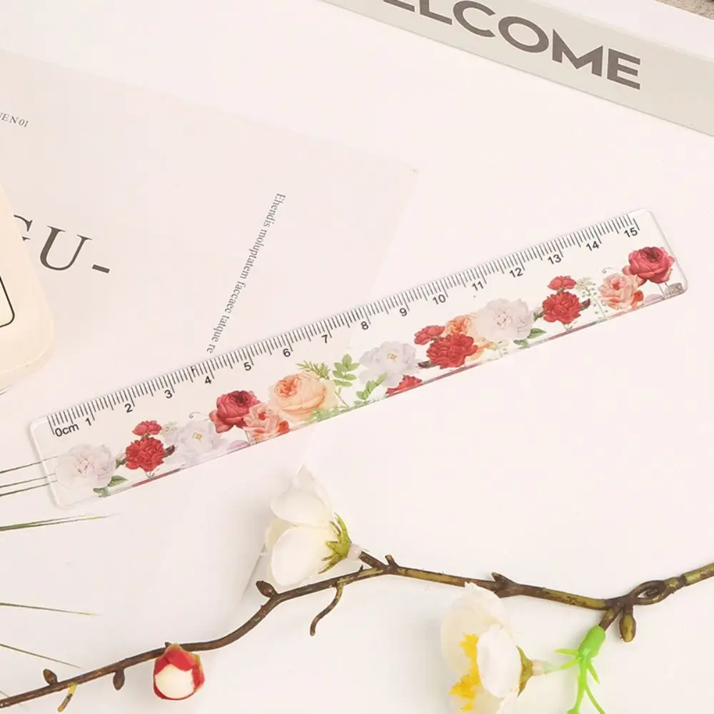 Cute Acrylic Straight Rulers School Office Supplies Planner Accessories Student Prize Drawing tools