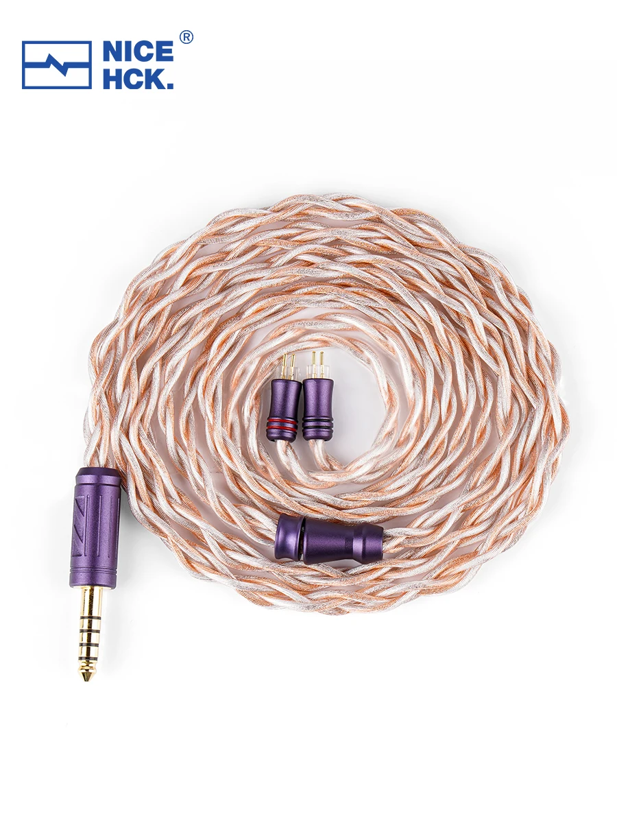 NICEHCK TriSPC 7N Trzy Typy Srebrzonych Miedzianych Przewodów HiFi do Słuchawek 2Pin MMCX 4.4mm do Davinci Cantor ORIGIN Himalaya — zdjęcie produktu 7