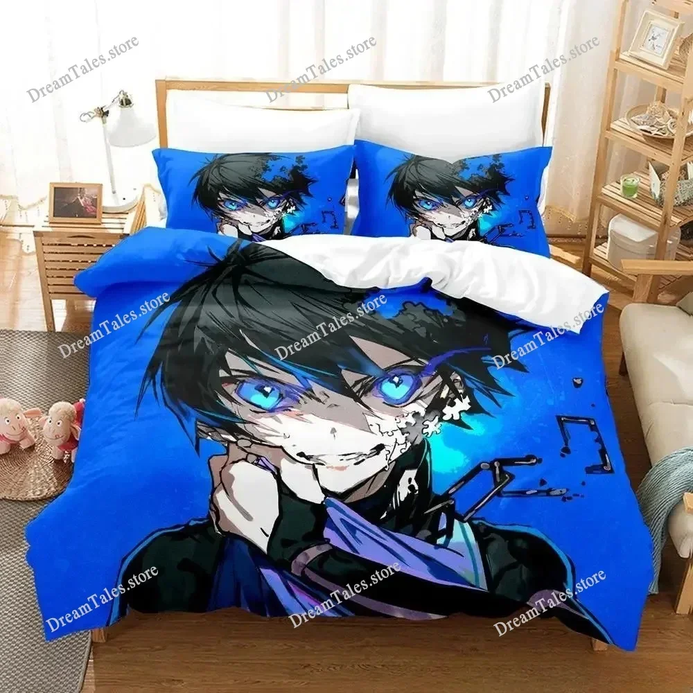 

New Blue Lock Bedding Set Single Twin Full Queen King Size Bed Set Adult Kid Bedroom Duvet cover Sets 3D Anime Bed Sheet Set