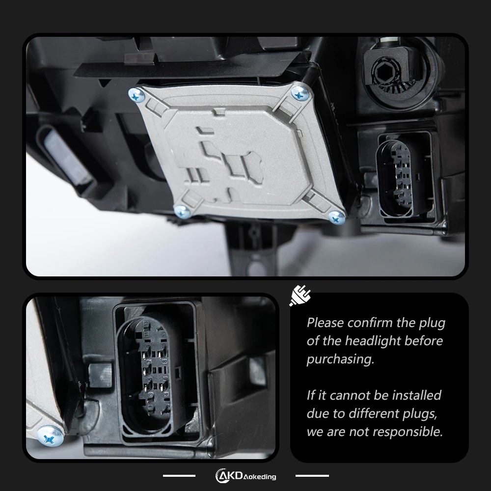 2 قطعة AKD أضواء السيارات لبنز العداء LED المصباح 2018-2023 فئة رئيس مصباح Drl العارض عدسة السيارات