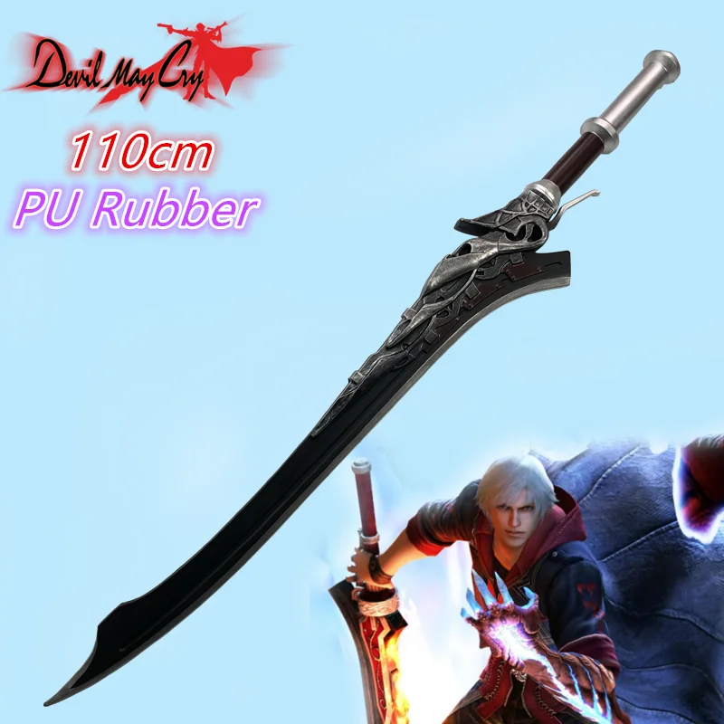 Cosplay 1:1 DMC Awakening Magic Sword Weapon Game Sword Dante Rebellion Red Blade Scarlet Empress Sword Safety PU 108cm