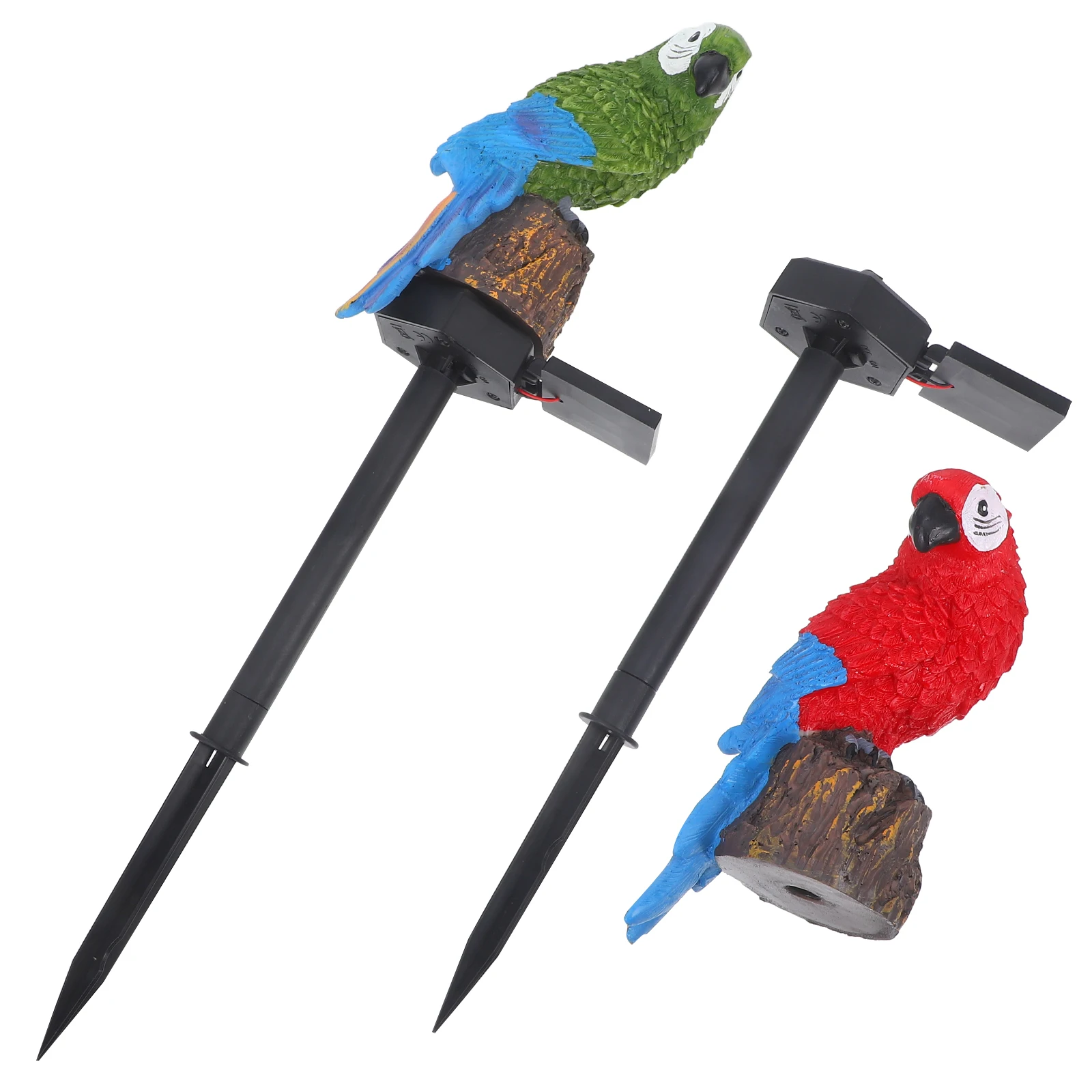 

2Pcs Solar Parrot Lights Outdoor Garden Decorative LED Resin Stake Lamps Energy Saving Lifelike Details
