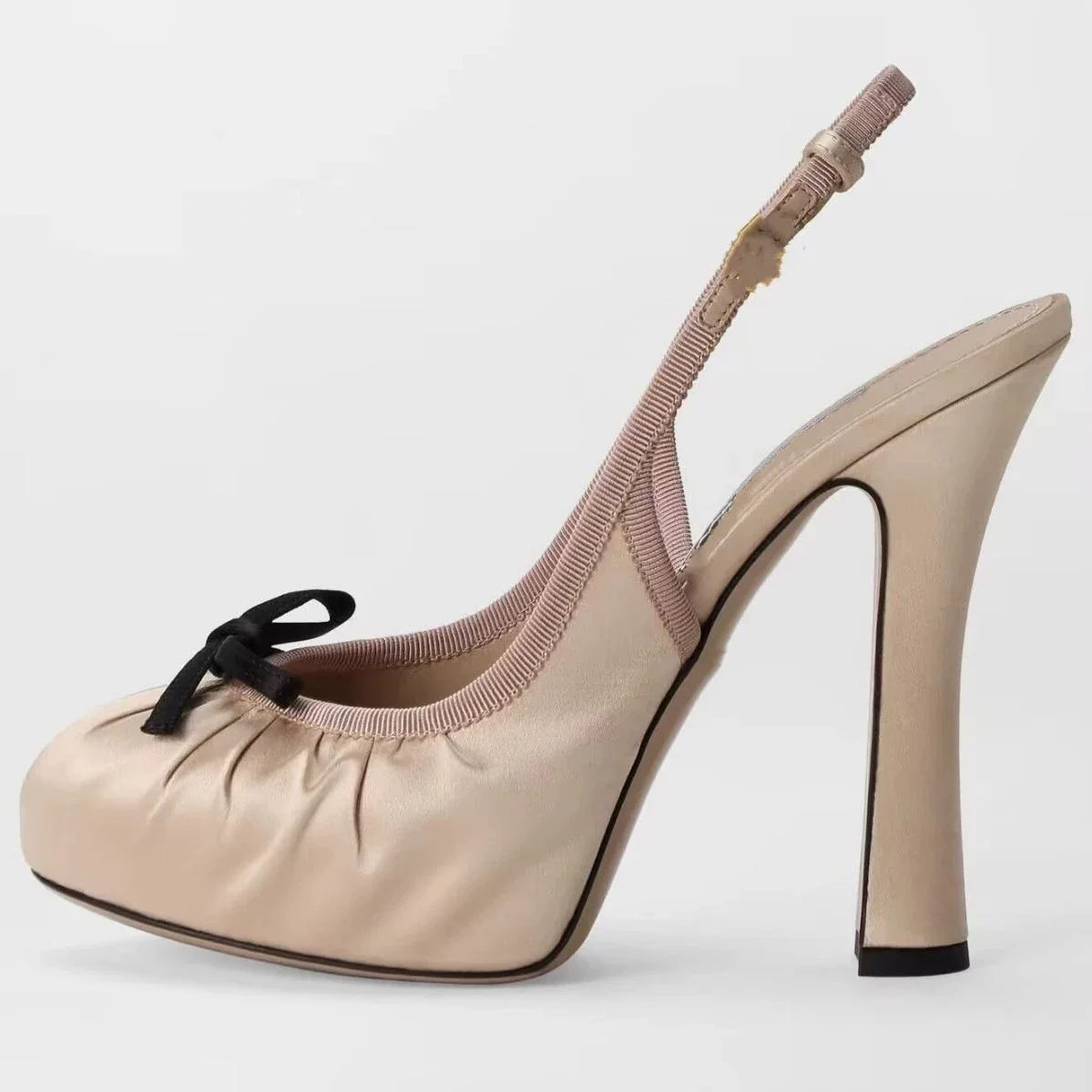 Women's Floral Print Bow Slingback Block Heel Pumps Closed Toe Elegant Party Shoes Romantic Statement Footwear for Events Dates