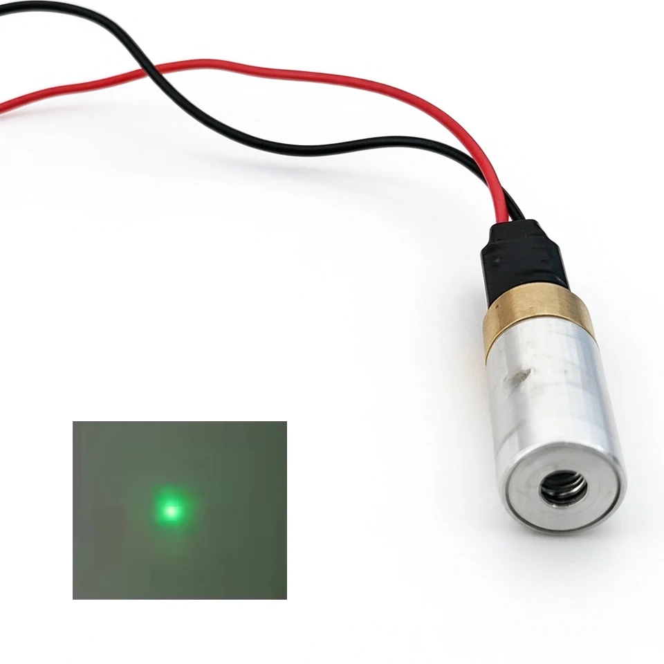 532nm 30mW Bright Dot Green Focus Laser Module Woodwork Positioning with 3-5V Driver