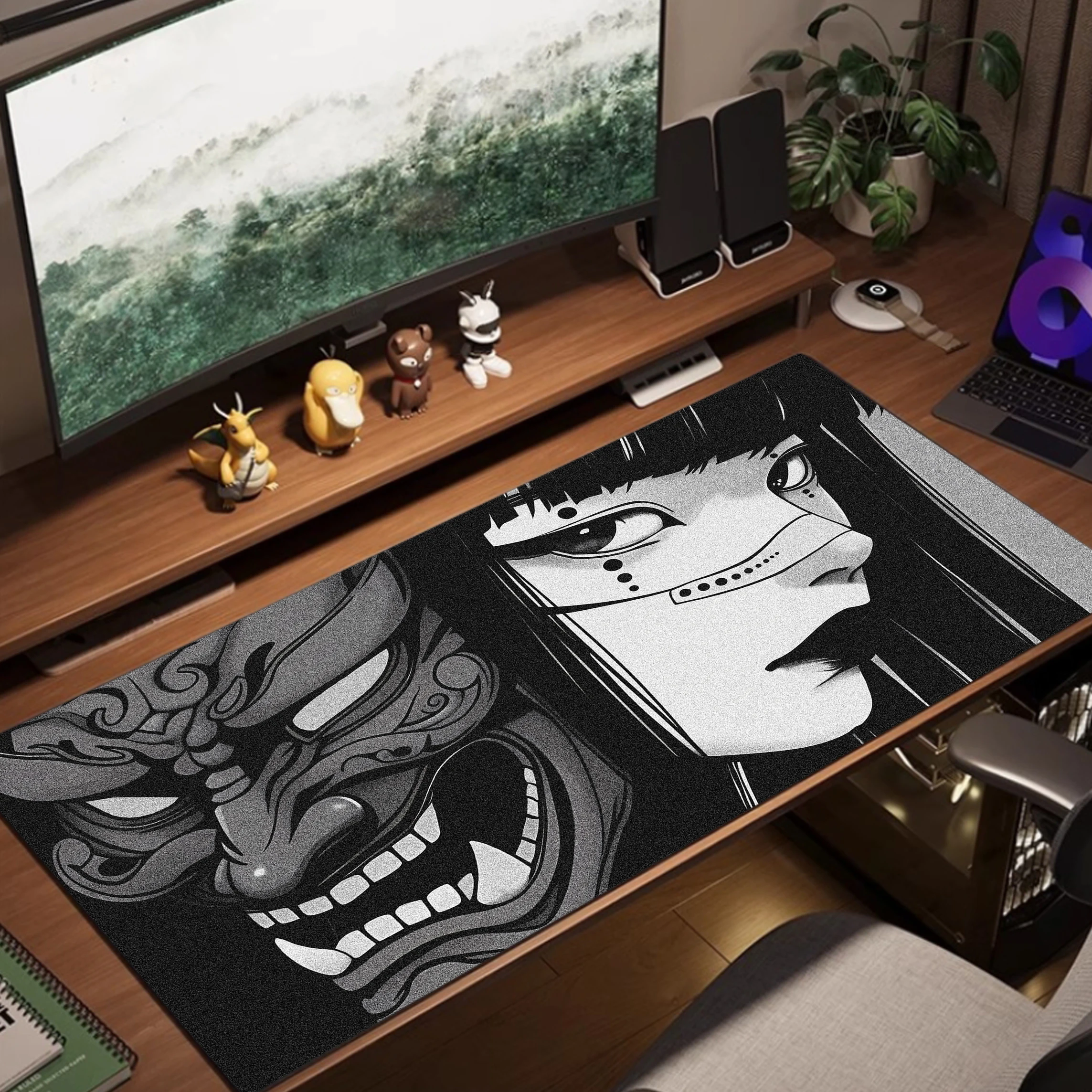 

Janpanese Mask Girl Mouse Pad Pc Gamer Office Mousepad Gaming Speed Keyboard Pads Mouse Mat Office Desk Protector Mat Desk Pad