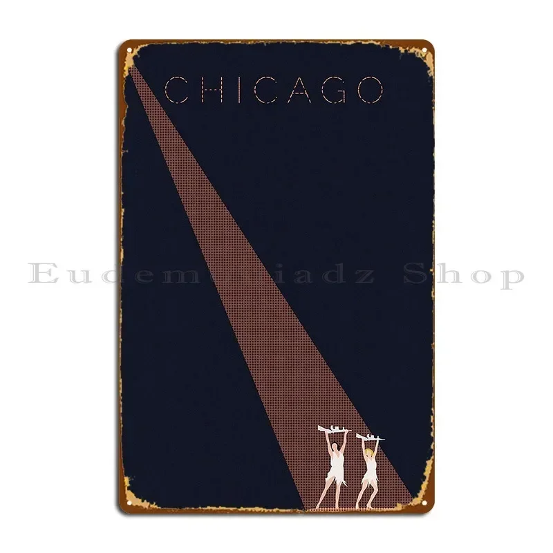 Chicago Musical Poster Metal Plaque Poster Bar Garage Design Plaques Iron Tin Sign Poster