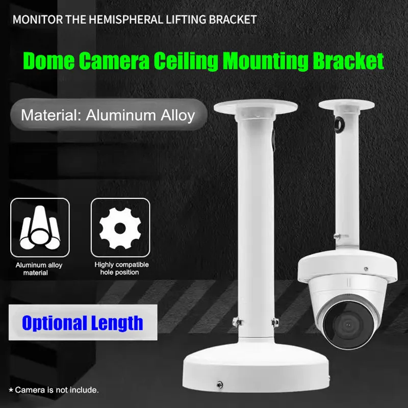 

Indoor Outdoor Lifting/Hoisting Installation Hemisphere Surveillance Ceiling Mounting Bracket for Hikvision Dahua Dome IP Camera