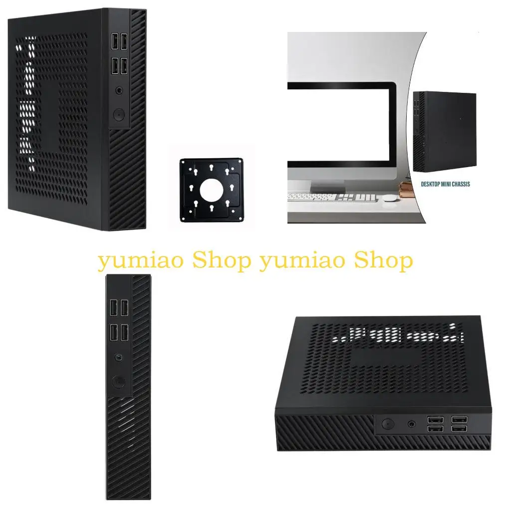 

587B DX01 Mini ITX Корпус для компьютера Тонкий корпус для ПК с быстрым рассеиванием тепла с поддержкой крепления VESA компьютер