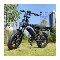 EU warehouse  E bike  V20 Pro fatbike 20*4 inch 2 seat electric city  bike  bicycle  electric bicycle  ebike