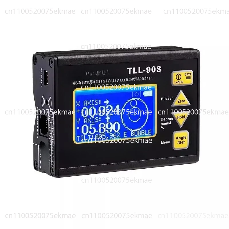 TLL-90S High Precision Laser Angle Protractor 0.005° Dual-Axis Digital Inclinometer 0.001°