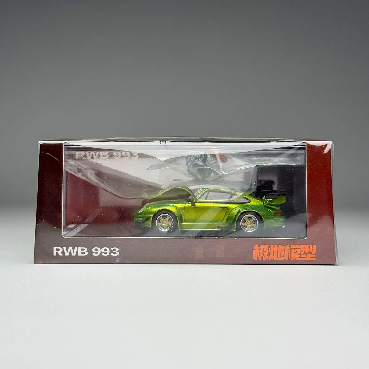 In stock 1: 64 new item 993 Polar Customized Color Python Green Alloy Die-Cast Static Car Model, Gift, High-end Decorative Piece