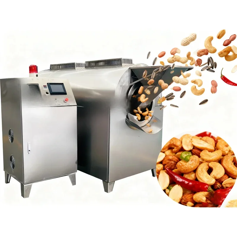 Continuous nut roaster roasting chili cashew nut machine roasting chestnut machine