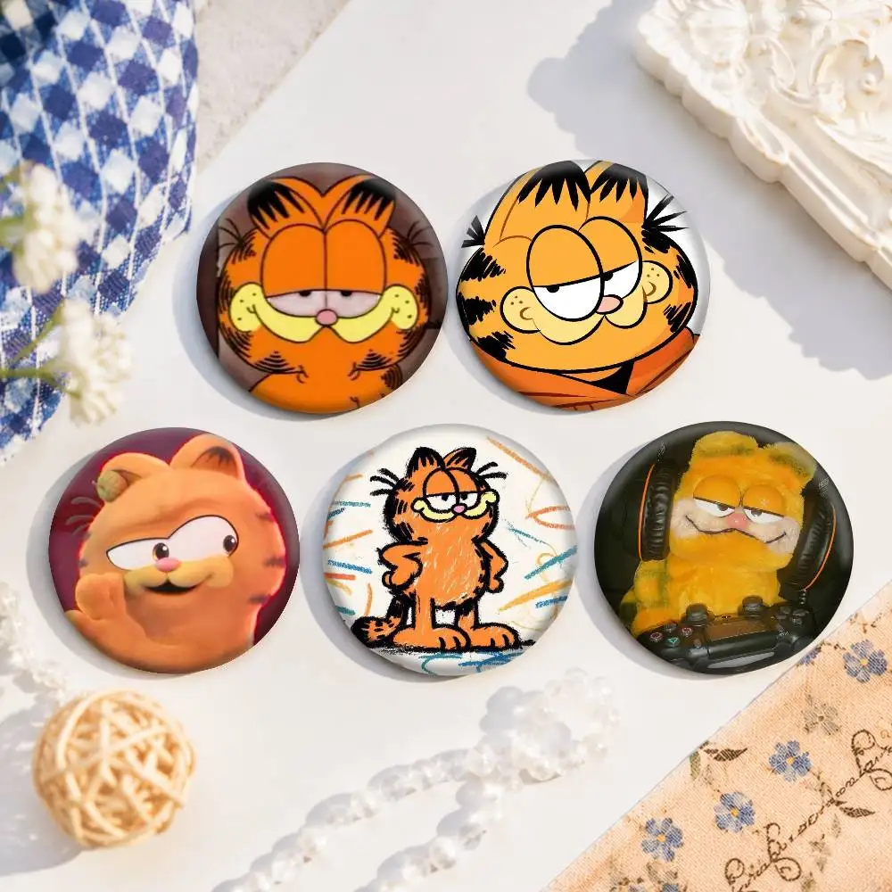 A-g-Garfield-d Art Badges Button Round Creative Pin Brooch Badge Bag Decor Accessories Fans Collect Friends Gifts