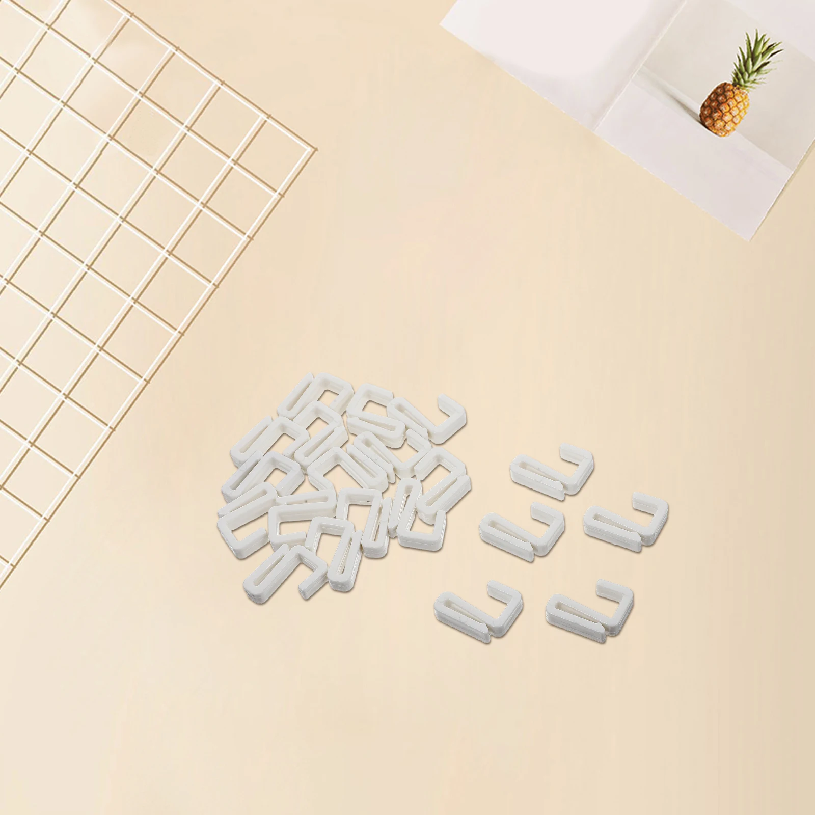 

20pcs Plastic Hooks Flat Rack Clip-On Space-Saving Hangers For Closet Bathroom Garage Storage Wardrobe Utensils Tools