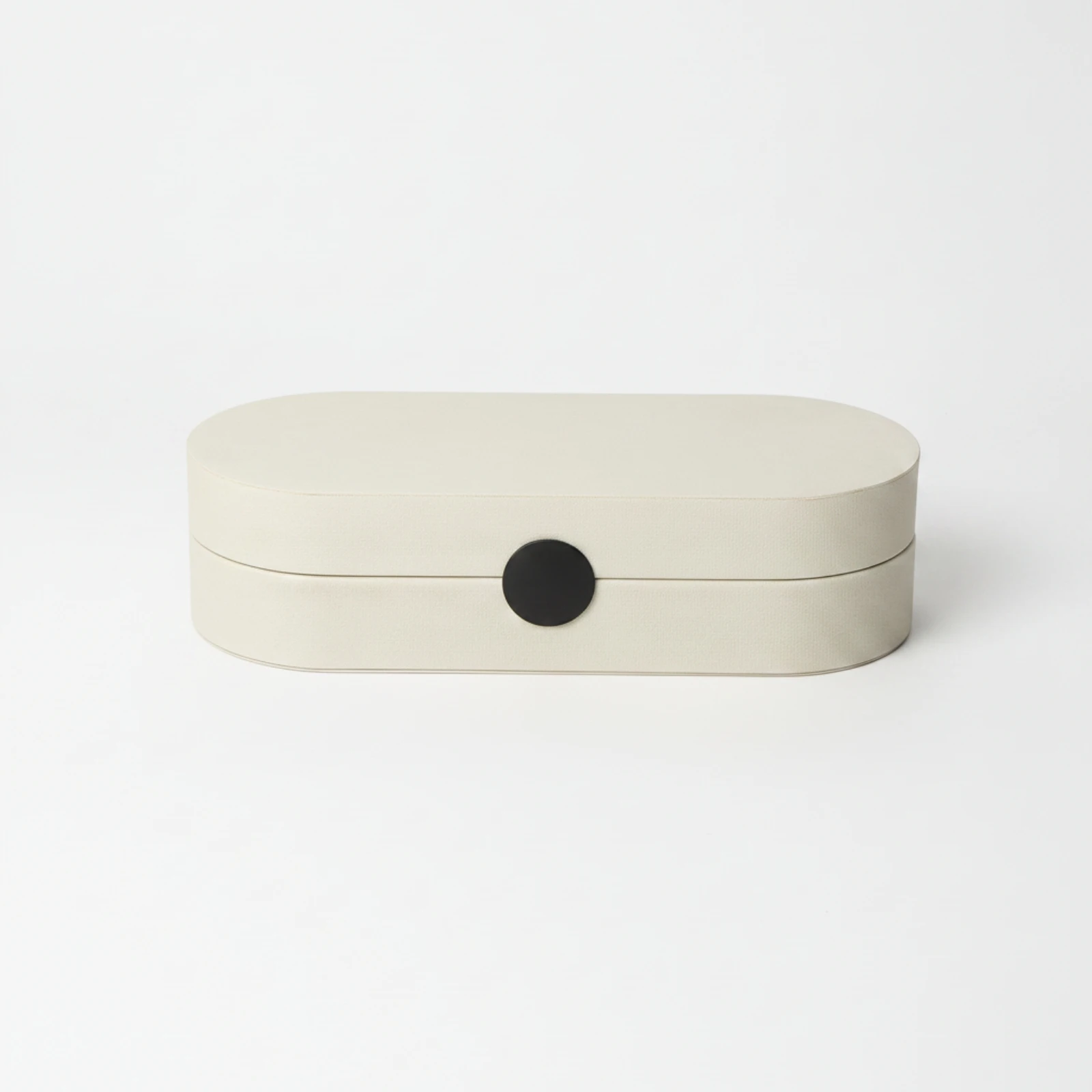 Oval Box with Hinged Lid Elegant Storage Box with Hinged Lid Organizer Secure Functional for Dresser, Vanity