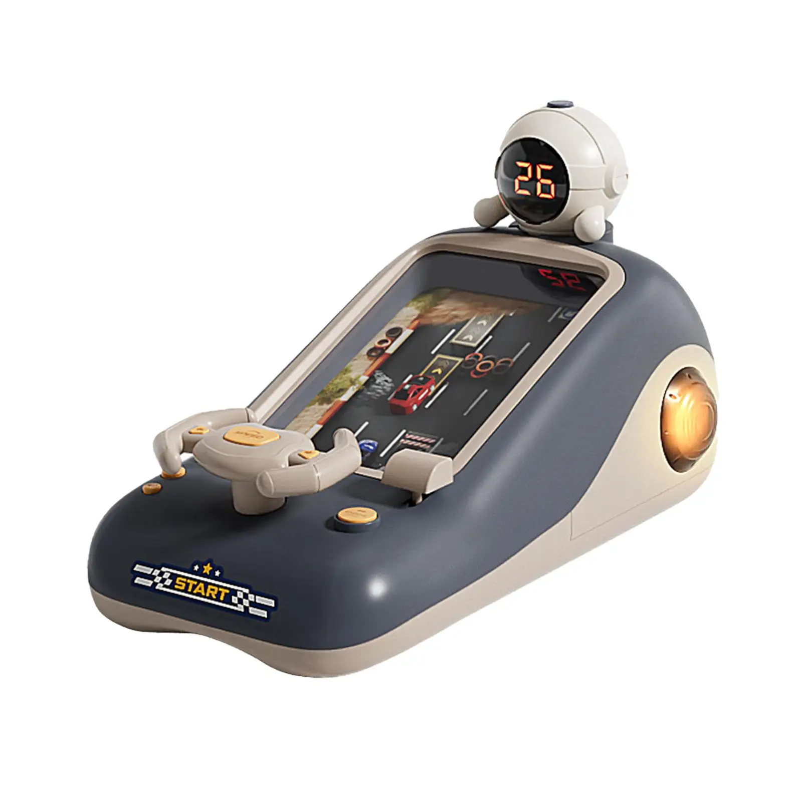 Kids Steering Wheel Driving Toy Interactive Toy Pretend Driving Play Toy with Music Sound Learning Toy for Preschool Students