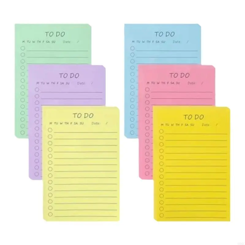 

300 Sheets Colorful Note Paper 6x4Inch Notes Pad Lined Pocket Notepads D5QC