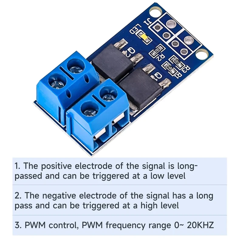 5 Stück Dual-Mosfet-Hochleistungs-Motorsteuerung DC 5V-36V 15A (Max 30A) 400W Dual-Hochleistungs-MOSFET-Auslöser-Schalter-Antriebsmodul – Detail 4