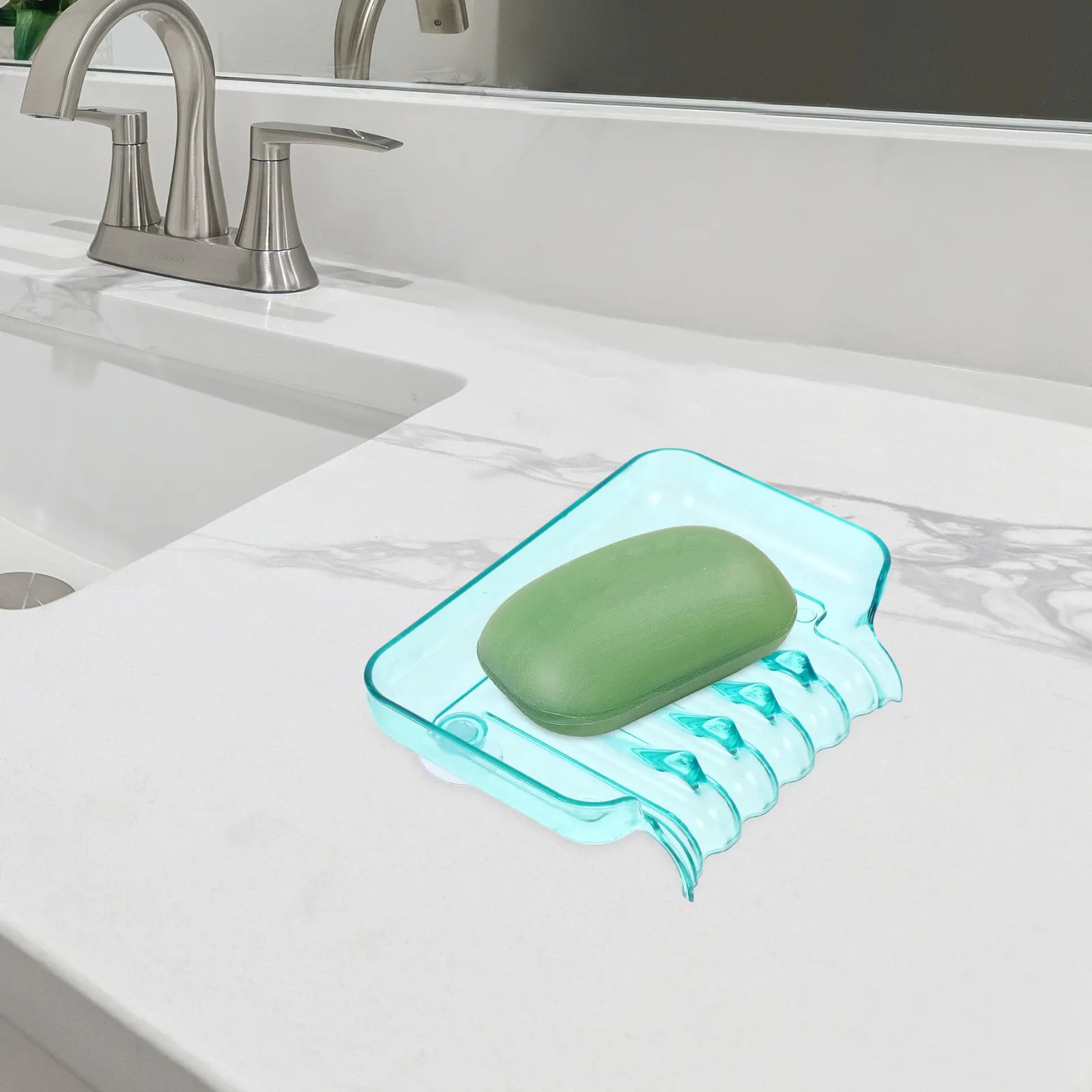 

Яркая цветная мыльница на присоске для ванной комнаты, настенная, с полым дизайном и дренажным поддоном для душа