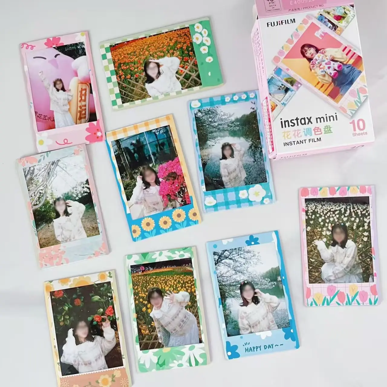 Instant Color Photo Paper Fujifilm Instax Mini Flower Palette 10 30 50 Sheets For mini 11 12 50s 90 25 Share SP-1 Camera