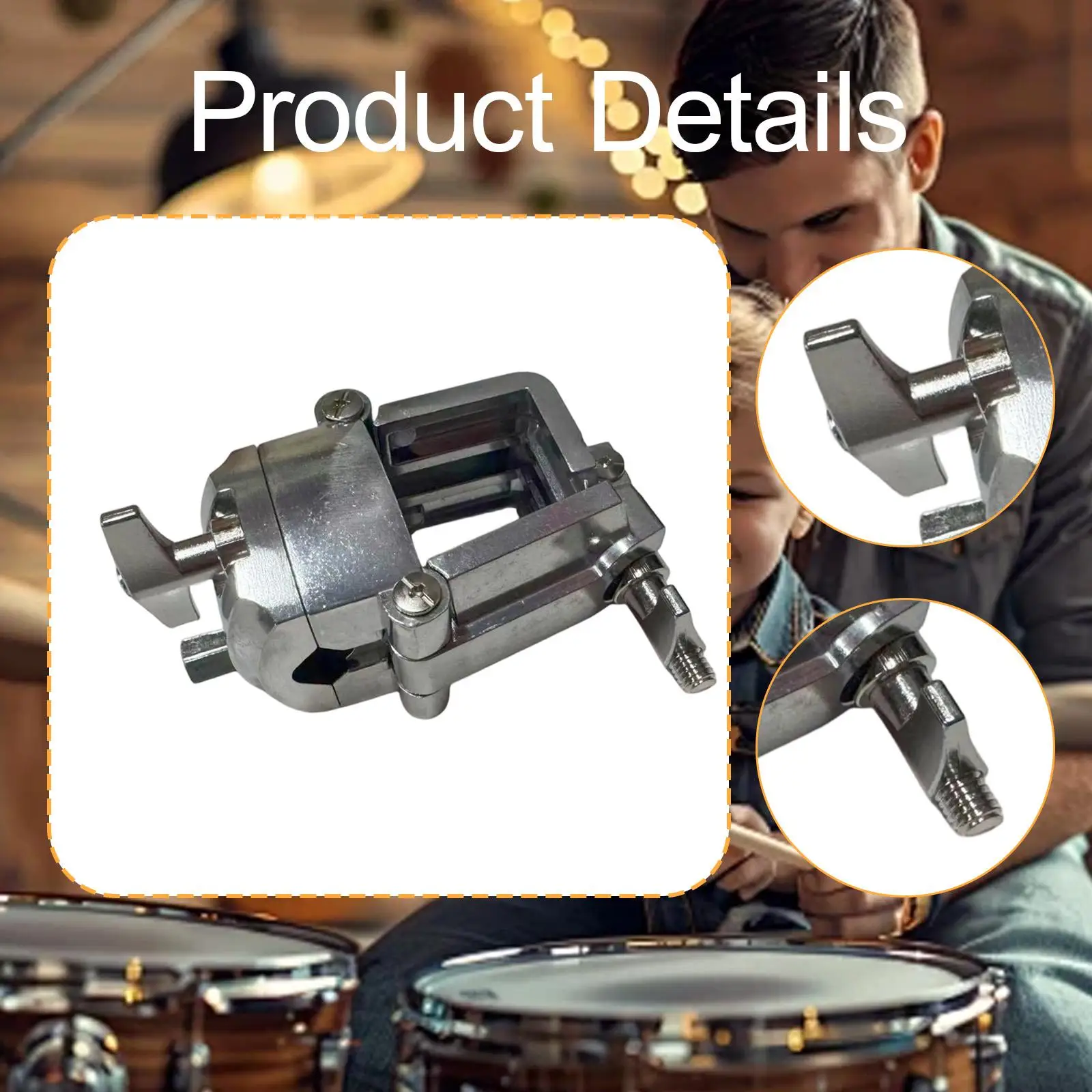 

Зажим для барабанной рамы из цинкового сплава, профессиональная фурнитура, легко устанавливаемый аксессуар для барабанной стойки, регулируемый расширительный зажим