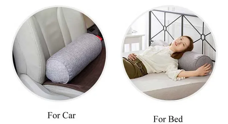 Neck Roll Pillows for Legs Yoga Removable Washable Memory Foam Pillow Back Support Bolster Cervical