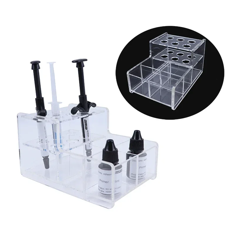 Complete Dental Resin Coating Kit: Bracket, Storage Box, Placement Rack, and Applicator Stand for Organized Dental Procedures