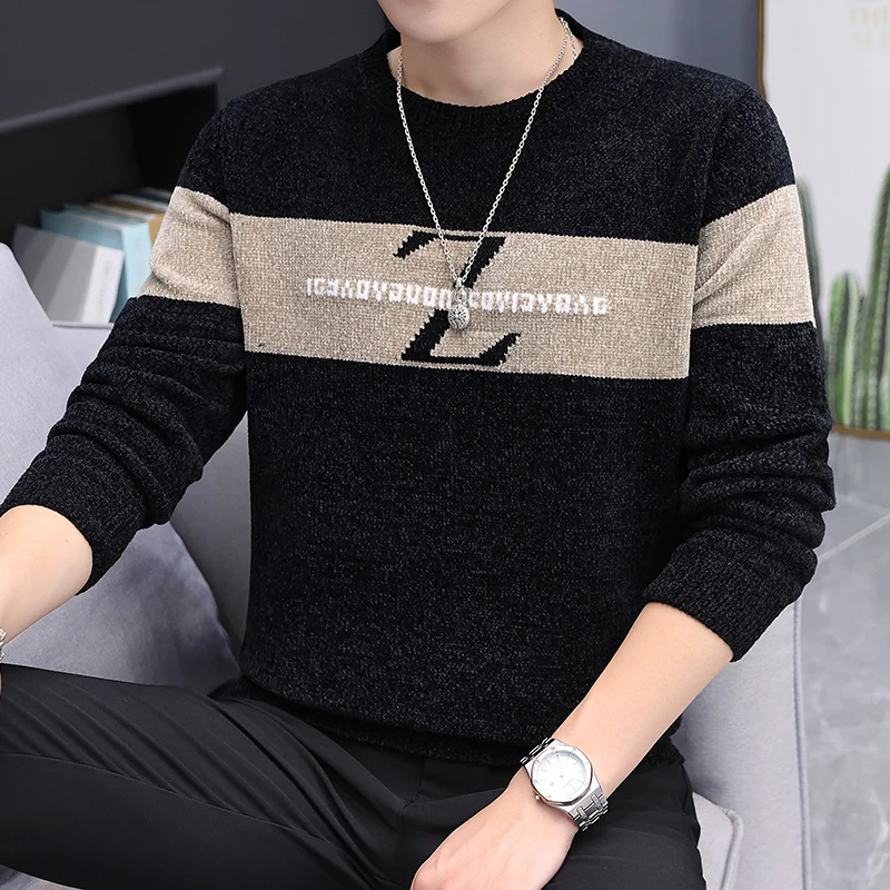 2024 Autumn Winter New Men's High-Quality Fashion Trend Sweater Men Casual Comfortable Warm Sweaters men Letter pattern