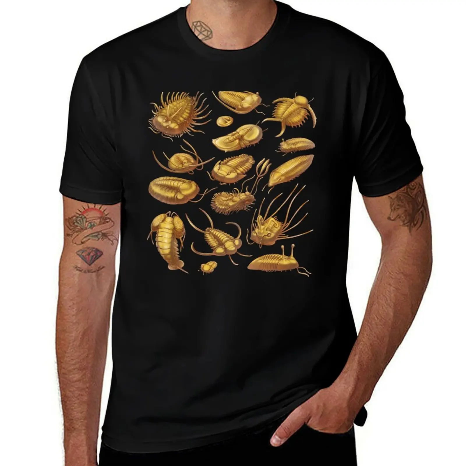 

Golden Trilobites T-Shirt funny t shirts cotton mens graphic t shirts t shirt for man 100 percent cotton T-Shirt