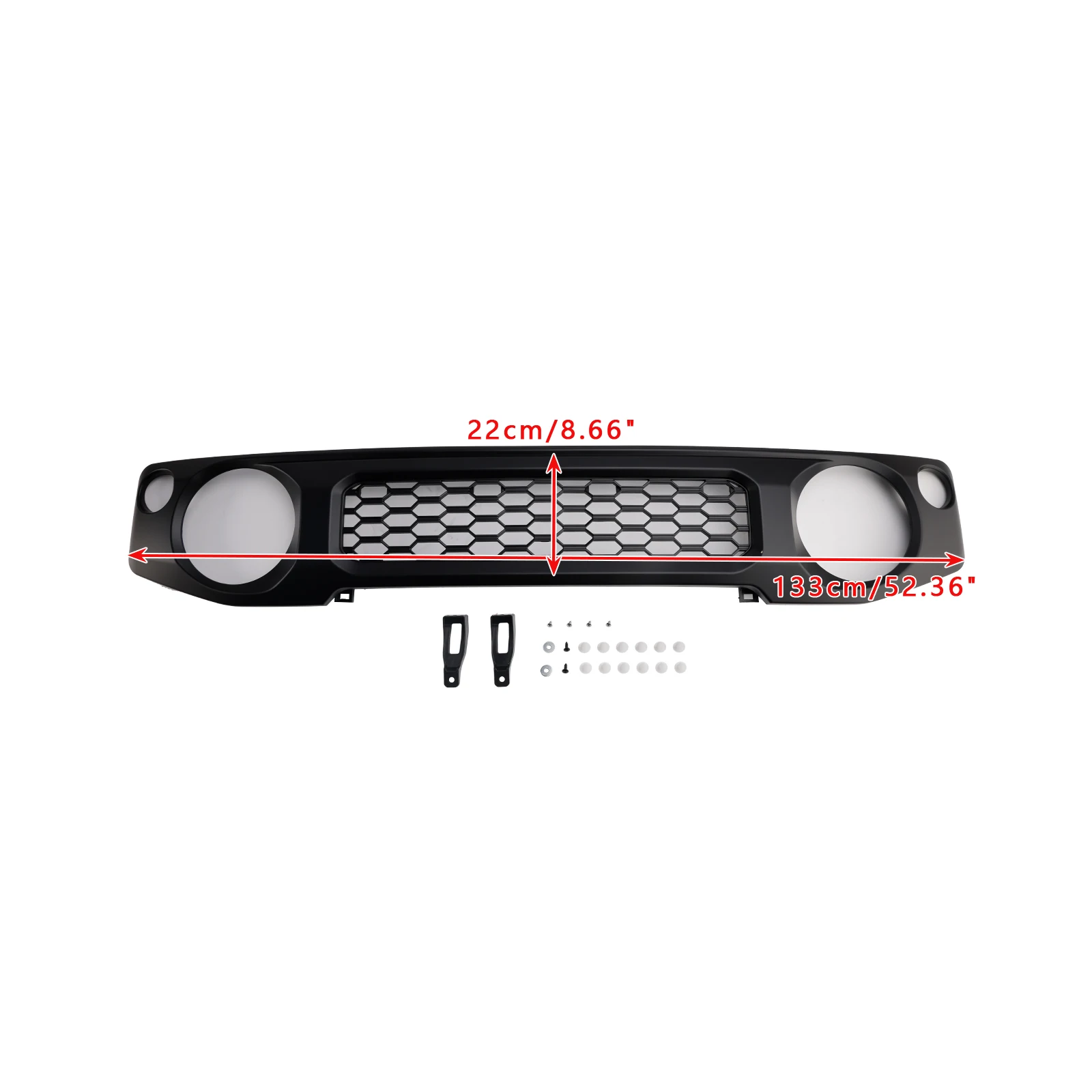 Artudatech Black Honeycomb Front Bumper Grille Grill Fit Suzuki Jimny JB74 2019-2023 2020 2021 2022