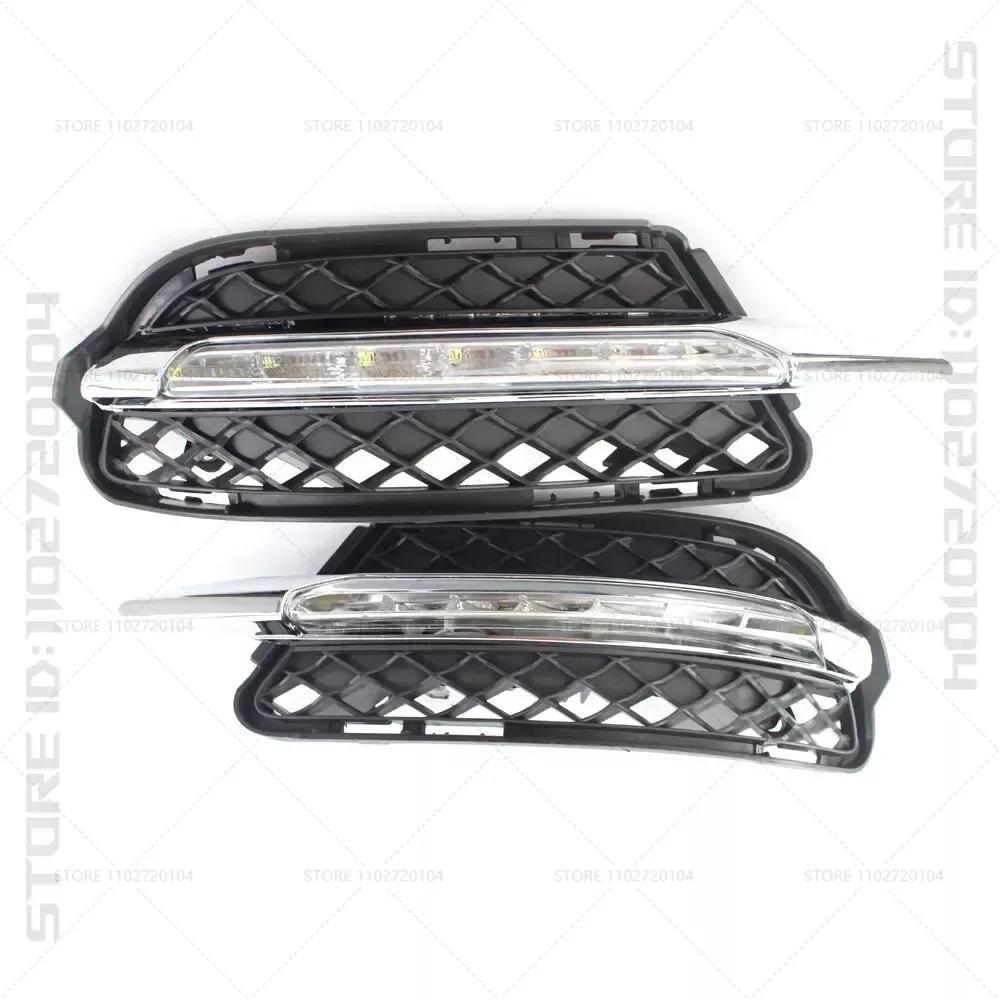 for 2007-2013 W211 Mercedes Benz S350 S400 S450 S550 S600 Front Bumper Fog Light Grille Cover 2218851722 2218852723 2218201756