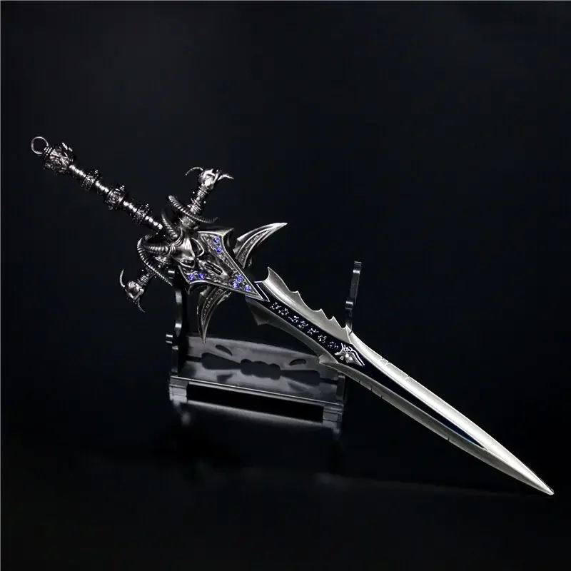 LLavero de juego de espada de aleación de World of Warcraft, modelo de cuchillo de arma no afilado, juguetes de regalo para niño, 15-30cm