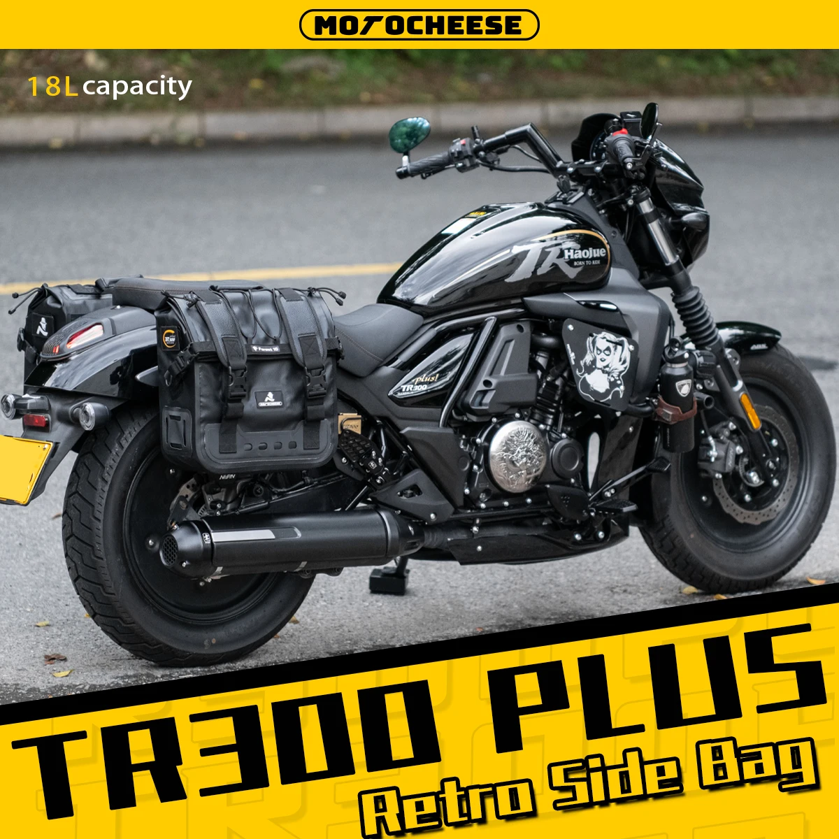 

Universal Retro Motorcycle Riding Side Bag Large Capacity Waterproof Quick Release Side Hanging Bag With Iron Buckle