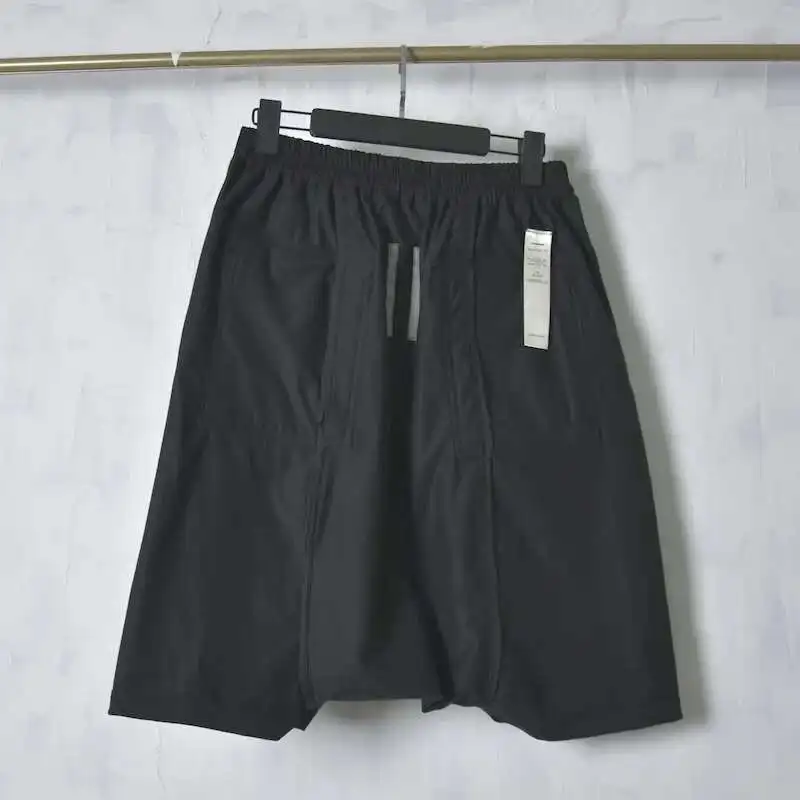 HKSH Spring Summer New Men\'s Tide Dark RO Knitted Crotch Pants Metal Copper Buckle Capris Inner Edge Trendy Casual Shorts HK2222