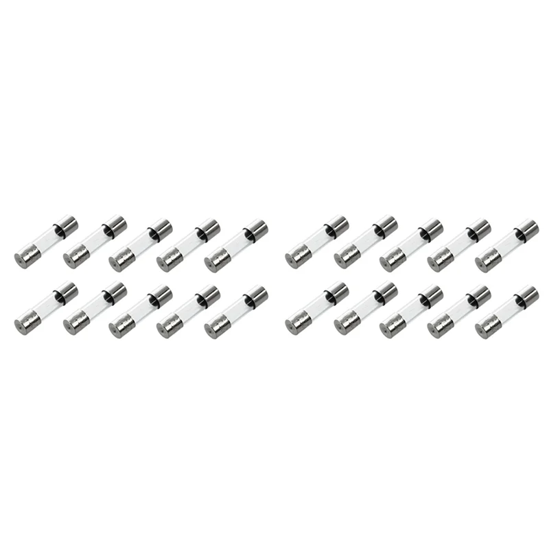 AU28-20 Pcs Fast Blow Type Glass Tube Fuses 5X20mm 250V 2Amp