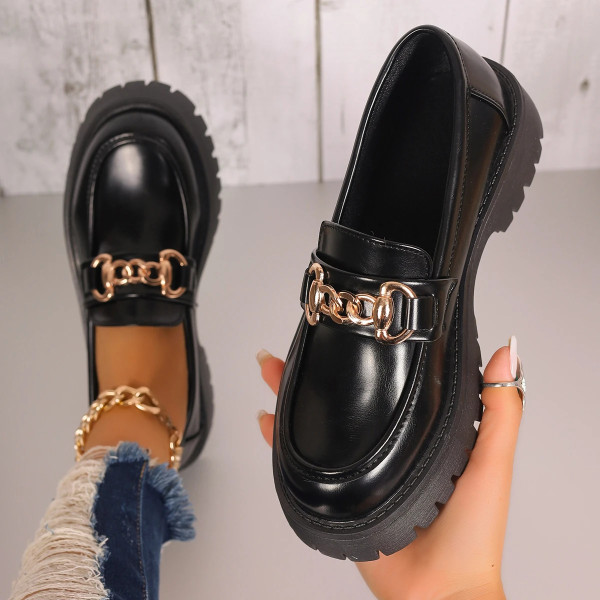 حذاء بدون كعب نسائي لعام 2025 حذاء ربيعي على الطراز البريطاني سهل الارتداء حذاء ماري جين حذاء نسائي ياباني Jk موحد لوليتا حذاء نسائي #1