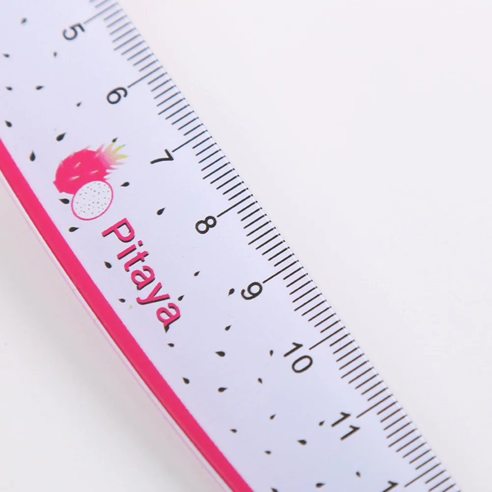 6 قطعة 15 سنتيمتر البلاستيك الكرتون حاكم الفاكهة نمط الإبداعية الطلاب الحكام خفيفة الوزن أداة قياس للأطفال القرطاسية المدرسية