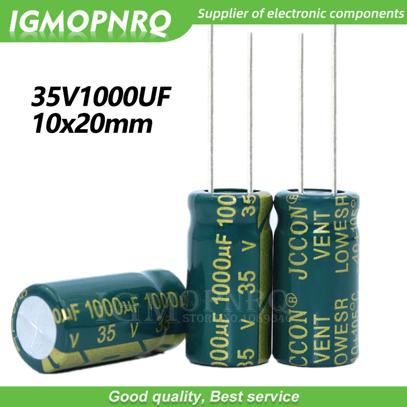 10pcs 35 v1000uf 10*20mm igmopnrq Aluminium-Elektrolyt kondensator hoch häufig niedrige Impedanz 10x20mm