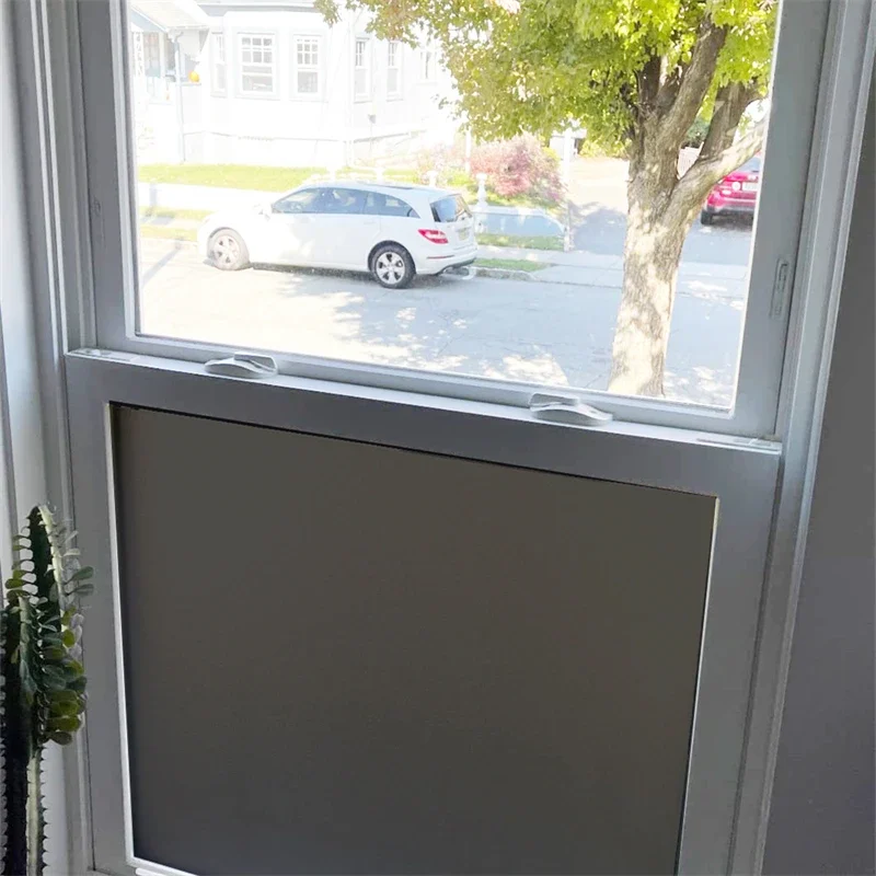 Blackout Opaque Window Sticker Static Cling PVC Frosted Dark Tinting Glass Film Sun Blocking Privacy Protection Window Covering