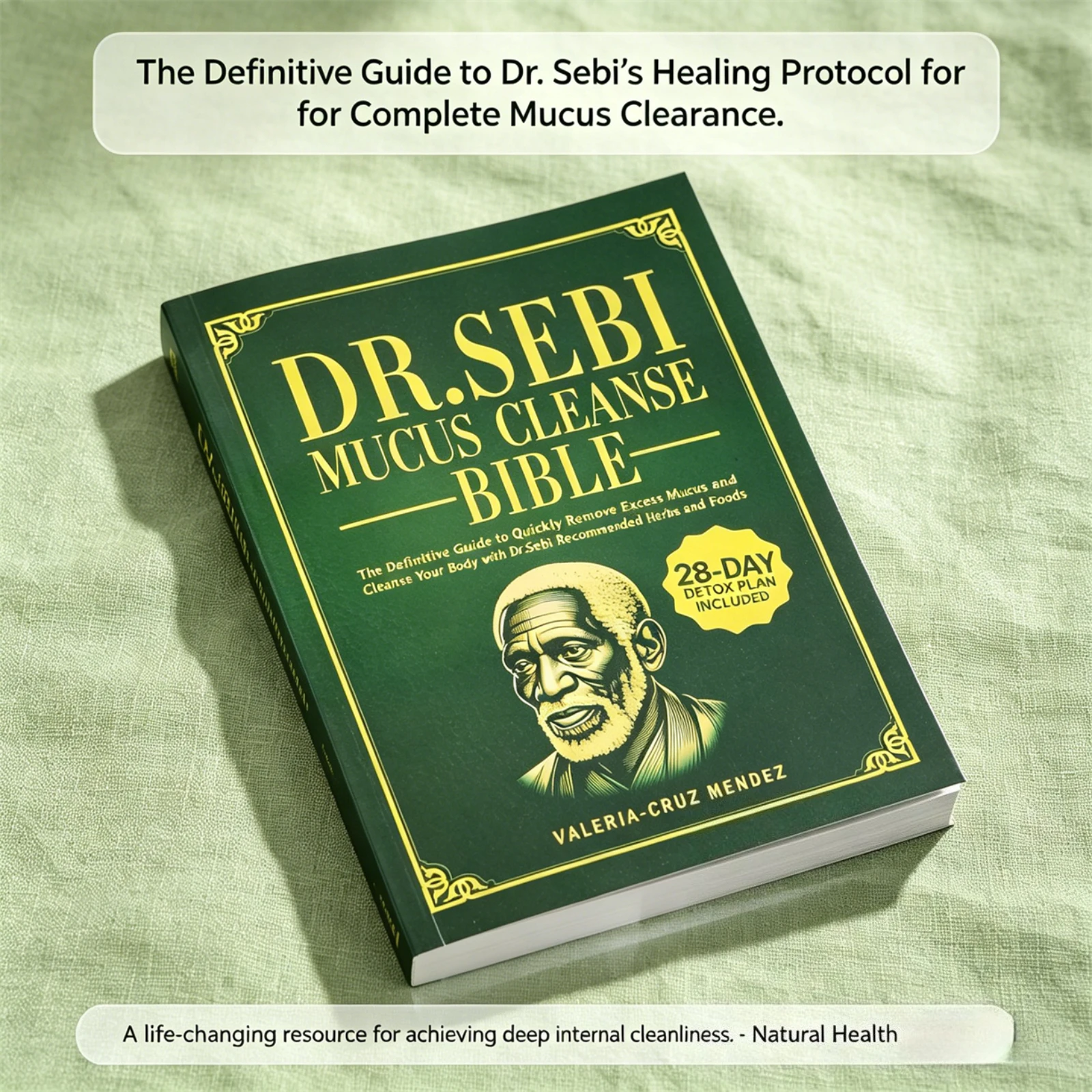 Dr. Sebi Mucus Cleanse Bible 28-Day Detox Plan Herbs Foods Holistic Health Natural Remedies Wellness Guide Book
