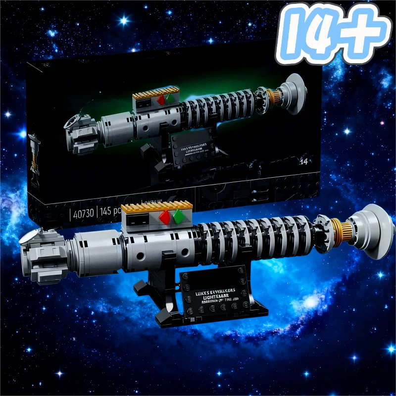 Caliente en MOC 40730 Luke Skywalkers sable de luz bloques de construcción estrella batalla modelo ladrillos juguetes regalos de cumpleaños de Navidad decoración del hogar