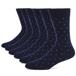 6 Pairs Mens Dress Socks Plus Size，High Quality Combed Cotton Crew Socks，Black Cool Argyle Breathable Large Casual Socks for men