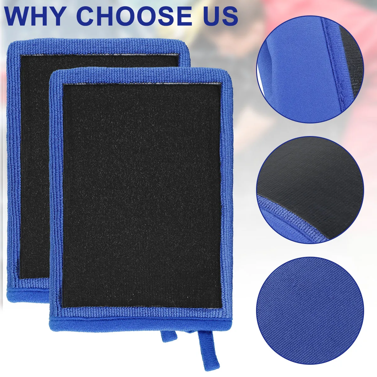 2Pcs Car Cleaning Glove Clay Mitt Non-Scratch Fiber Auto Detailing Mitt Wash Car Paint  Scratch Free Cleaning Clay Glove