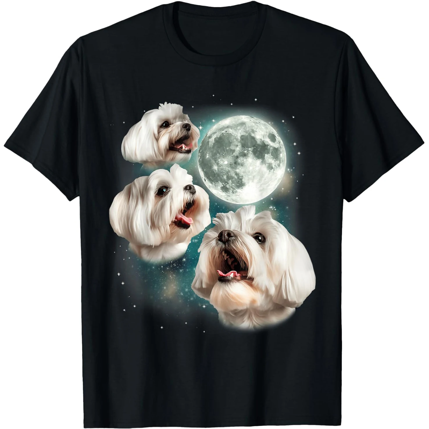 Lustiges Malteser-Hundeliebhaber-T-Shirt mit süßem Foto für Männer und Frauen, reine Baumwolle, Humor-Streetwear-T-Shirt, kurzärmelig, Unisex, lockere Kleidung – Detail 2