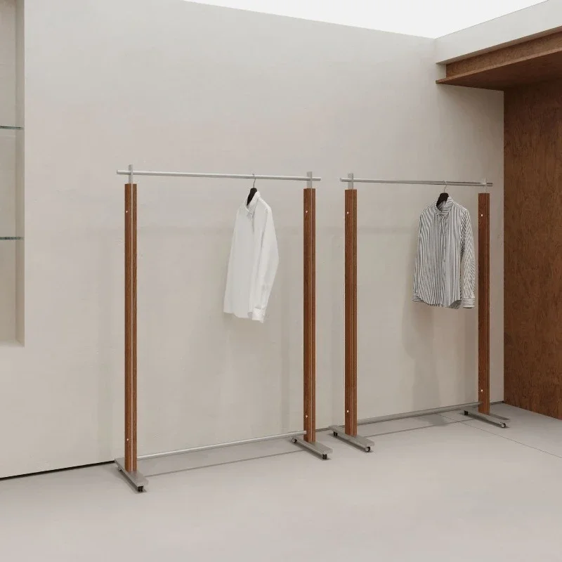 Nakajima Shelf with Wheel Side Hanger Clothing Store Display Shelf
