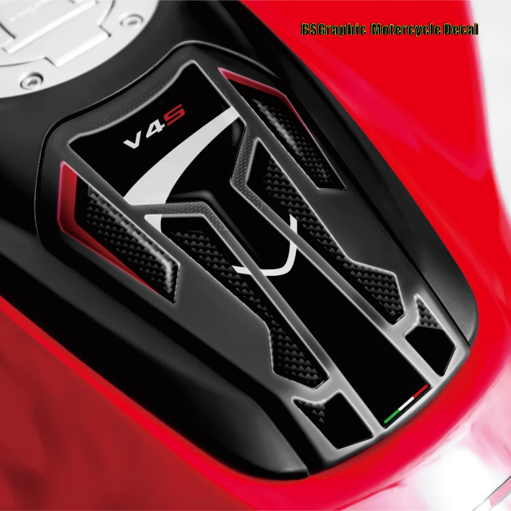 Motorcycle Paint Anti Slip Side Traction Pads Tank Pad Decals Stickers For Ducati Multistrada V4 S Carbon