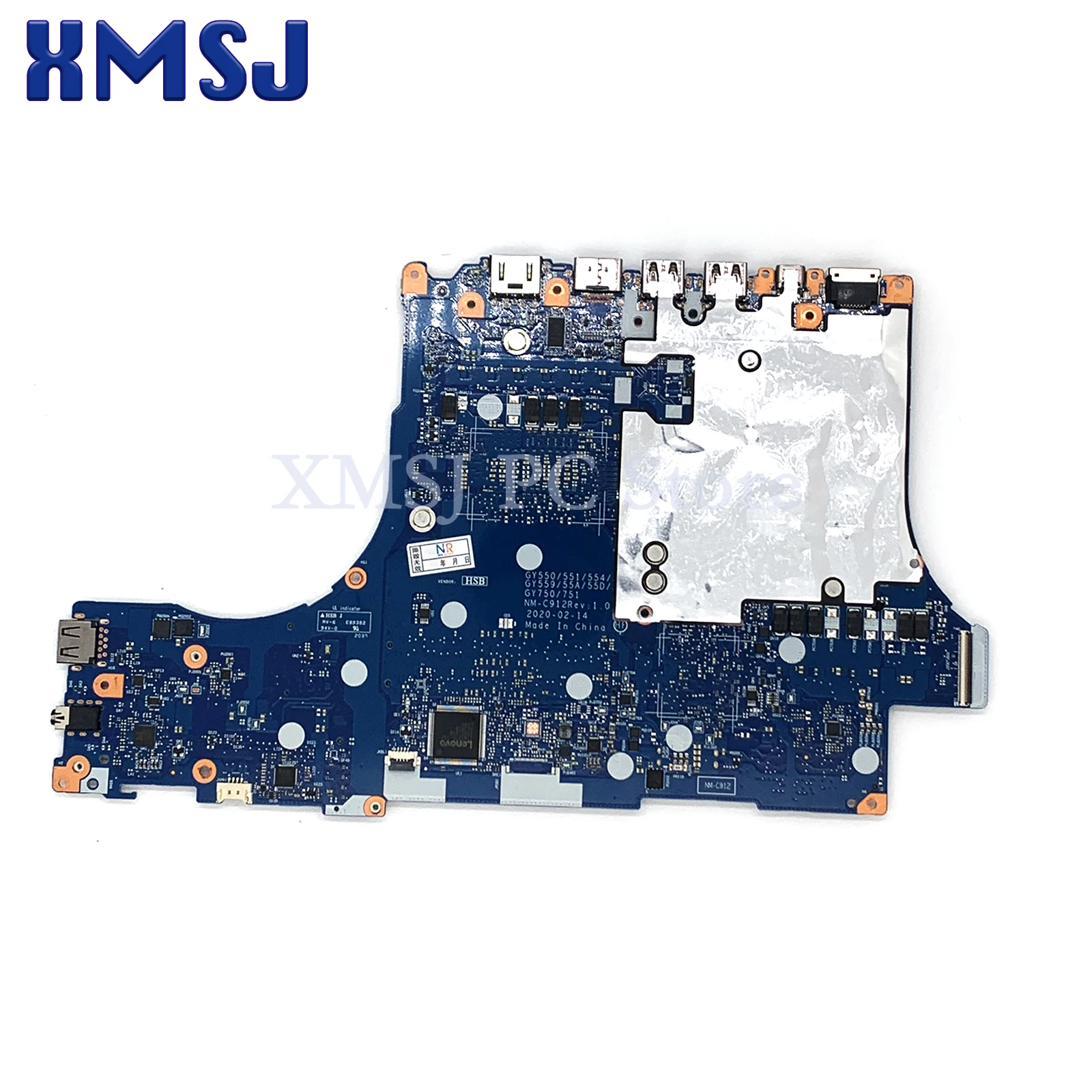 For Lenovo Legion 5-17IMH05H laptop motherboard NM-C912 with I5-10300H I7-10750H CPU GTX1660Ti RTX2060 GPU FRU:5B20S44522